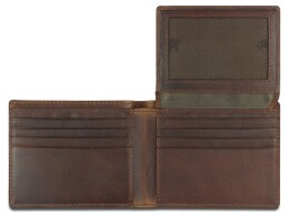 MANO 1919 Портмоне Mano "Don Leon", натуральная кожа в коричневом цвете, 11 х 8,6 см