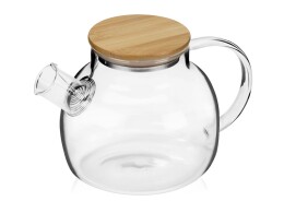 Eat & Bite Select Стеклянный заварочный чайник Sencha с бамбуковой крышкой