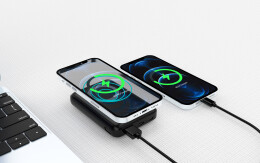 mid-oceangift Беспроводное магнитное ЗУ "Forsage SOFTTOUCH", 8000 mAh с быстрой проводной (20W) и беспроводной (15W) зарядкой, покрытие soft touch