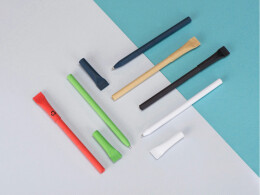 Разное Ручка картонная с колпачком "Recycled", бирюзовый