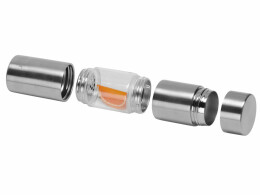 ASOBU Бутылка для воды FLAVOUR U SEE, 460 мл, серебристый