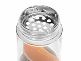 ASOBU Бутылка для воды FLAVOUR U SEE, 460 мл, серебристый