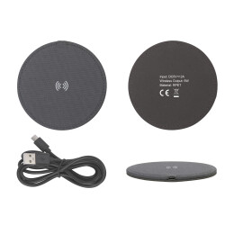 mid-oceangift Настольное беспроводное зарядное устройство "Cool Gray", переработанный пластик (RPET)