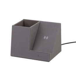 mid-oceangift Карандашница "Cool Gray" с беспроводным зарядным устройством, переработанный пластик (RPET)