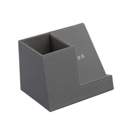 mid-oceangift Карандашница "Cool Gray" с беспроводным зарядным устройством, переработанный пластик (RPET)