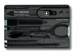 Victorinox Швейцарская карточка VICTORINOX SwissCard Classic, 10 функций, полупрозрачная чёрная