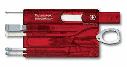 Victorinox Швейцарская карточка VICTORINOX SwissCard Classic, 10 функций, полупрозрачная красная