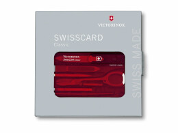 Victorinox Швейцарская карточка VICTORINOX SwissCard Classic, 10 функций, полупрозрачная красная