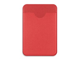 Разное Чехол-картхолдер Favor на клеевой основе на телефон для пластиковых карт и и карт доступа, красный