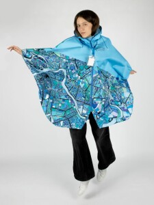 сделано в России Дождевик-пончо AquaStop взрослый на заказ, разноцветный, единый размер