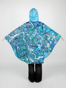 сделано в России Дождевик-пончо AquaStop взрослый на заказ, разноцветный, единый размер