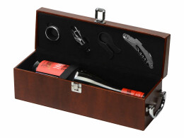 Разное Набор аксессуаров для вина в подарочной коробке «Fabrizio», коричневый