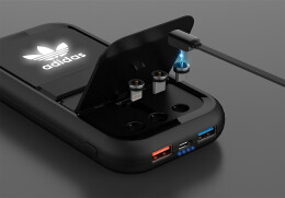 mid-oceangift Беспроводное ЗУ "Fast & Furious", 10000 mAh, с быстрой (22.5W/15W) зарядкой, с магнитным кабелем и набором переходников, с подсветкой логотипа