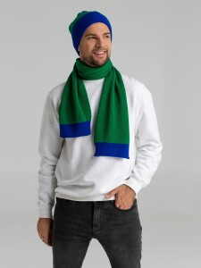 teplo Шапка Snappy, синяя с зеленым