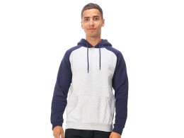 US Basic Толстовка с капюшоном «Dublin» мужская, темно-синий/серый меланж