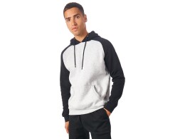 US Basic Толстовка с капюшоном «Dublin» мужская, черный/серый меланж