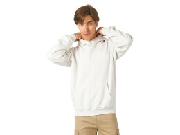 US Basic Толстовка с капюшоном оверсайз «Berlin» унисекс, белый меланж