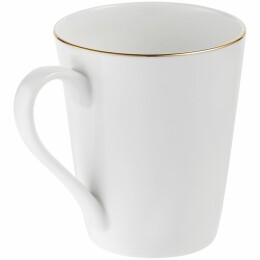 Molti Кружка Select, белая с золотистой отводкой