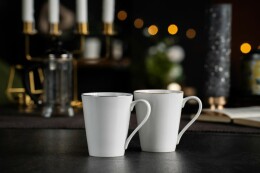 Molti Кружка Select, белая с золотистой отводкой