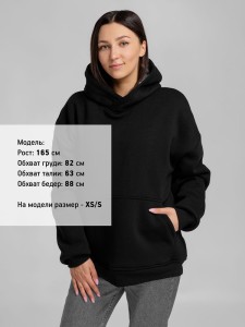 Molti Худи Furry Oversize, черное