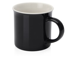 Разное Кружка Countryside S с белым ободком, белая внутри, черная снаружи, черный