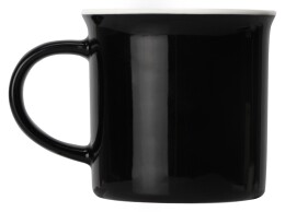 Разное Кружка Countryside S с белым ободком, белая внутри, черная снаружи, черный