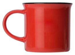 Разное Кружка Countryside S с черным ободком, белая внутри, цветная снаружи, красный