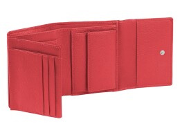 bugatti Кошелёк женский BUGATTI ЛИНДА | LINDA, красный, натуральная воловья кожа, 12х3х9,5 см