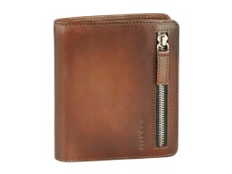 bugatti Портмоне BUGATTI Domus, с RFID защитой, коньячный цвет, натуральная воловья кожа, 10х2х12 см