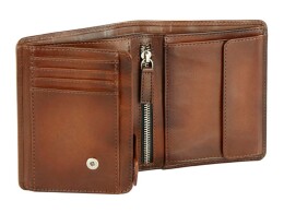 bugatti Портмоне BUGATTI Domus, с RFID защитой, коньячный цвет, натуральная воловья кожа, 10х2х12 см