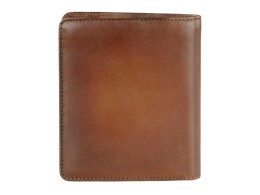 bugatti Портмоне BUGATTI Domus, с RFID защитой, коньячный цвет, натуральная воловья кожа, 10х2х12 см