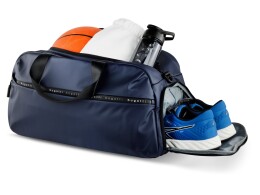 bugatti Сумка спортивная BUGATTI Blanc, синяя, тарпаулин/полиэстер, 52х26х27,5 см
