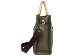 bugatti Сумка-портфель женская BUGATTI Ella, оливковая, полиуретан, 30х11,5х28 см