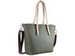 bugatti Сумка-шоппер BUGATTI Ella, оливковая, полиуретан, 47,5х12х32 см