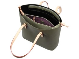 bugatti Сумка-шоппер BUGATTI Ella, оливковая, полиуретан, 47,5х12х32 см