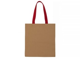 Разное Сумка-шоппер Papyrus из моющейся крафт-бумаги, натруальный/красный