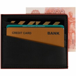 сделано в России Картхолдер Multimo, черный с красным