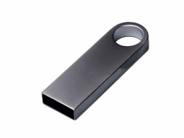 Разное USB 3.0-флешка на 64 Гб с мини чипом и круглым отверстием, серебристый