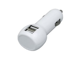 Разное Автомобильная зарядка CC-01, 2 USB порта, белый цвет.