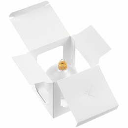 сделано в России Елочный шар Gala Matt в коробке, 8,5 см, белый