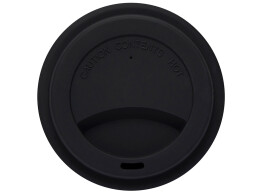 Разное Стакан с силиконовой крышкой "Cafe", черный