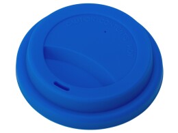 Разное Стакан с силиконовой крышкой "Cafe", синий