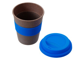 Разное Стакан с силиконовой крышкой "Cafe", синий