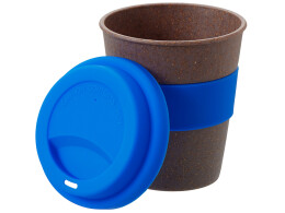 Разное Стакан с силиконовой крышкой "Cafe", синий