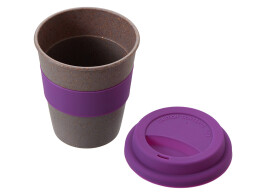 Разное Стакан с силиконовой крышкой "Cafe", фиолетовый