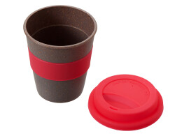 Разное Стакан с силиконовой крышкой "Cafe", розовый