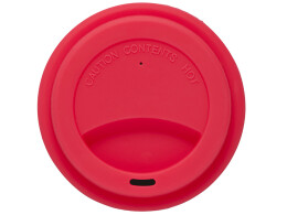 Разное Стакан с силиконовой крышкой "Cafe", розовый