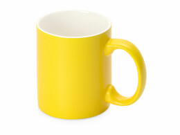Разное Матовая кружка Марко базовой формы, цветная снаружи, белая внутри, желтый