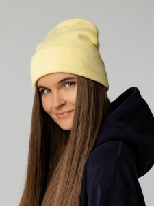 teplo Шапка Real Talk, светло-желтая (нарцисс)