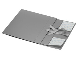 Разное Коробка разборная на магнитах с лентами, серебристый